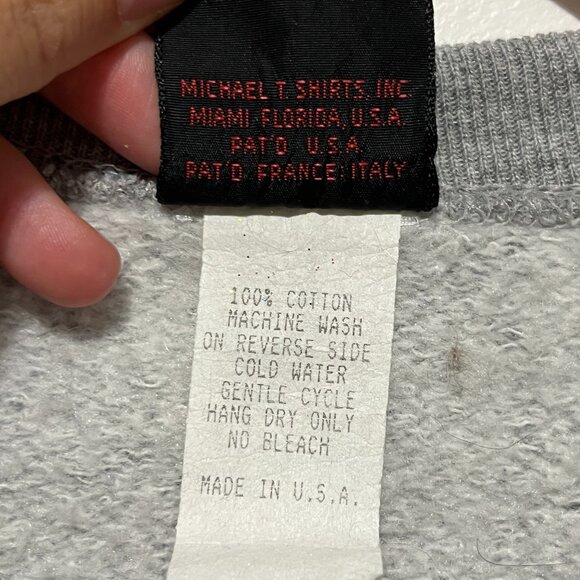 Diamond Dust Womens VTG 90s Cutoff Sweatshirt S Gray Native American Oversized - Picture 8 of 9